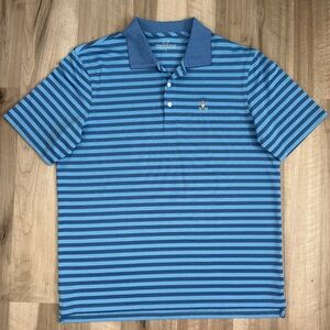 Mens Vineyard Vines Blue Striped Collar Collared Shirt